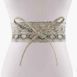 PU Leather Self Tie Wrap Belt